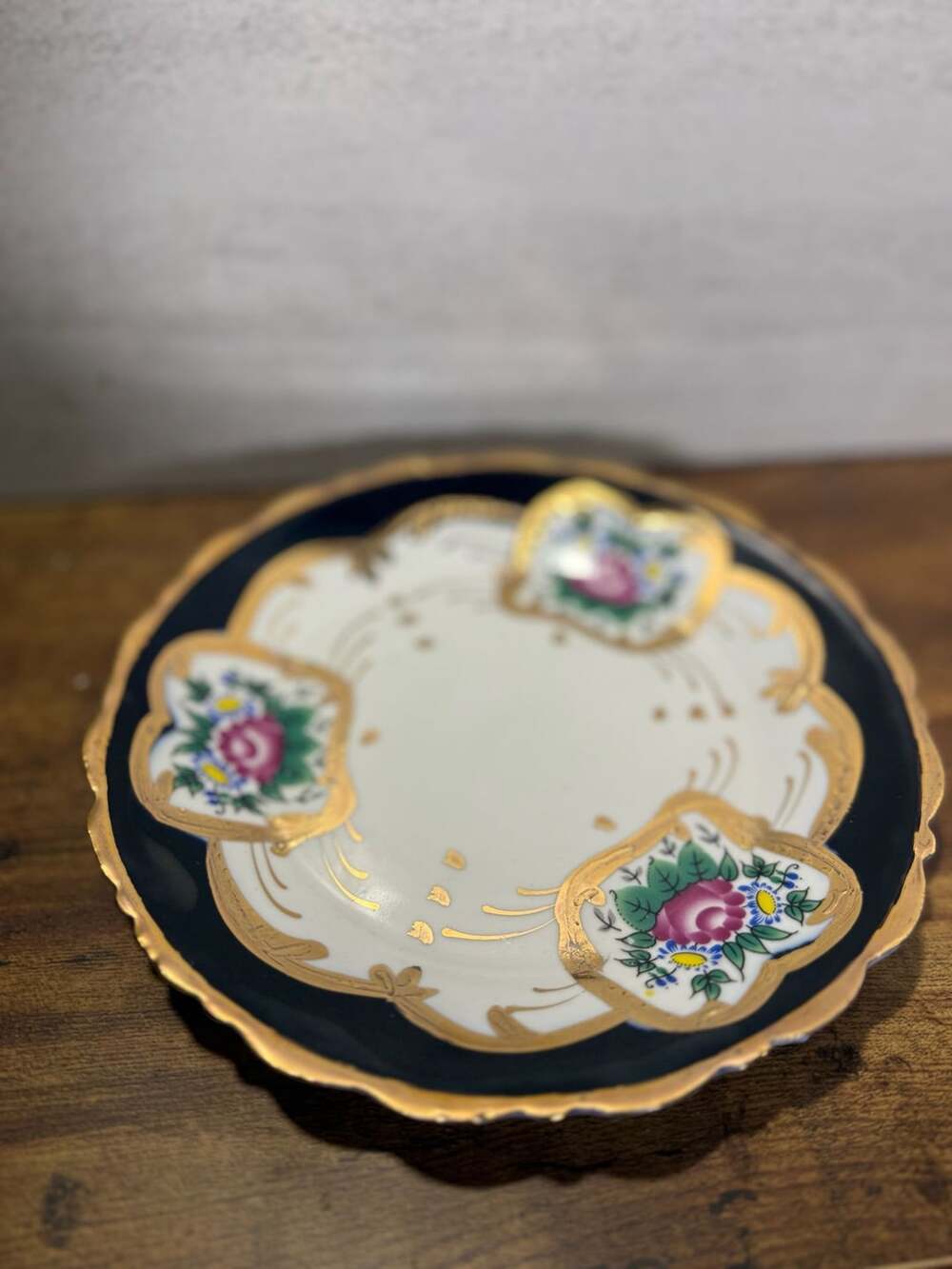 Lindner Kueps Porcelain Bowl With Flowers and Gold Rim .bavaria ...,